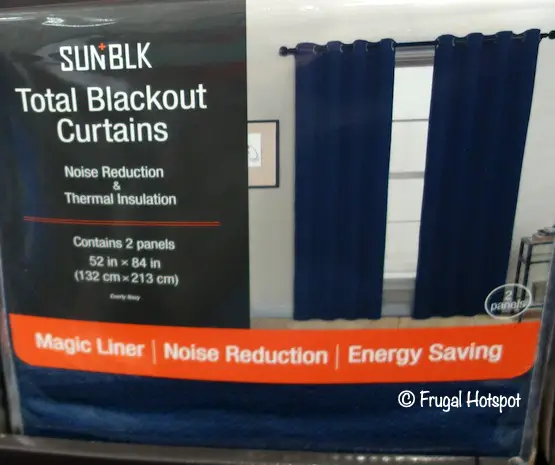 SunBlk Total Blackout Curtains 2-Panels Blue Costco SunBlk Total Blackout Curtains 2-Panels Blue Costco
