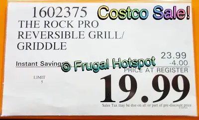 The Rock Pro Reversible Grill : Griddle | Costco Sale Price