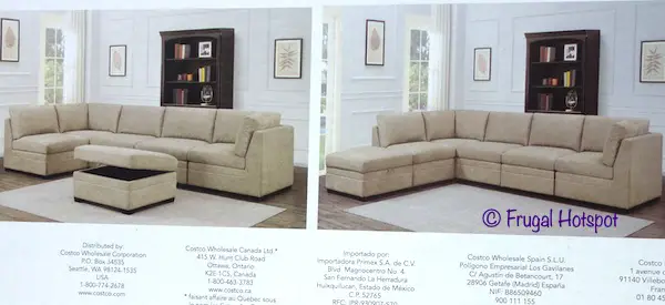 Thomasville 6-Piece Modular Fabric Sectional Arrangements Costco