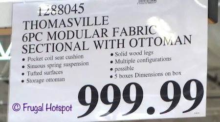 Thomasville 6-Piece Modular Fabric Sectional Costco price