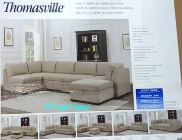 Modular Fabric Sectional, Thomasville Leather Sectionals