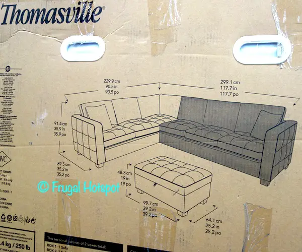 Thomasville Kylie Fabric Sectional Dimensions Costco Thomasville Kylie Fabric Sectional Dimensions Costco