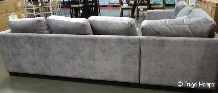 Thomasville Kylie Fabric Sectional Rear View Costco Display