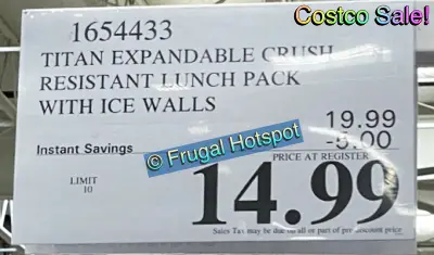 Titan Lunch Bag | Costco Sale Price | Item 1654433