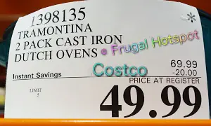 Tramontina Cast Iron Dutch Oven 2ct | Costco Sale Price