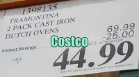 Tramontina Cast Iron Dutch oven | Costco Sale Price
