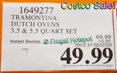Tramontina Round Dutch Oven 2-Piece Set | Costco Sale Price