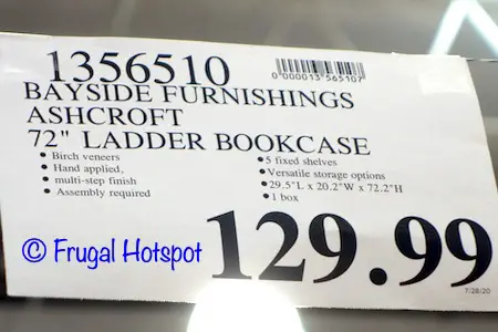 Whalen Bayside Furnishings Ashcroft Ladder Bookcase Costco price
