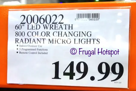 60 LED Wreath 2020 | Costco Price