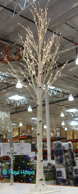 7' Faux Birch Tree with LED Lights 2020 | Costco Display