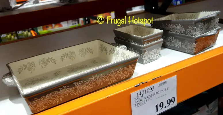 Baum Paisley Oven To Table Serve Set | Costco Display