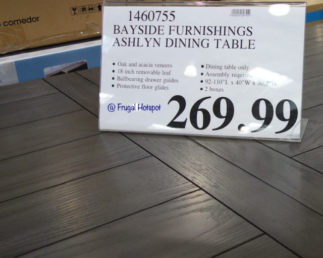 Bayside Furnishings Dining Table Now at Costco