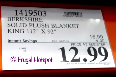 Berkshire Life LuxeLoft Plush Blanket King | Costco Sale Price