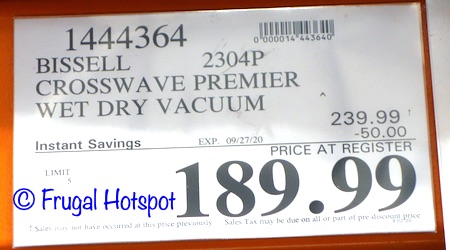 Bissell CrossWave Premier Wet Dry Vacuum | Costco Sale Price