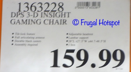 DPS 3D Insight Gaming Chair | Costco price