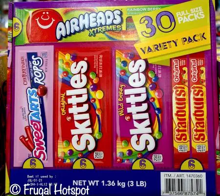 Fruit Favorites Full Size Candy Sweetarts, Skittles, Starburst, Airheads | Costco
