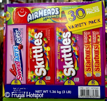 Fruit Favorites Full Size Candy Sweetarts, Skittles, Starburst, Airheads | Costco