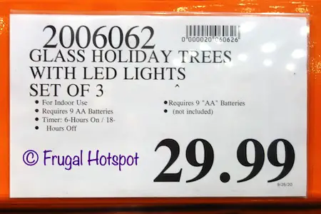 Glass Holiday Trees | Costco Price