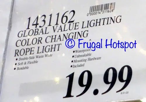 Global Value Lighting LED Color Changing Rope Light | Costco Price 2020