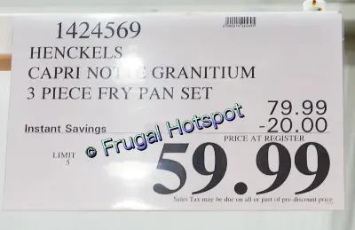 Henckels Capri Granitium Fry Pan Set | Costco Sale Price