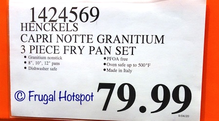 Henckels Capri Notte Granitium 3-Pc Fry Pan Set | Costco Price