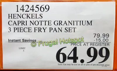Henckels Granitium Fry Pan Set | Costco Sale Price