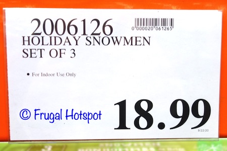 Holiday Snowmen Set of 3 | Costco Price
