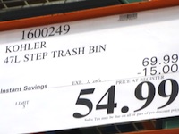 Kohler Step Trash Bin | Costco Sale Price
