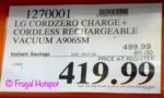LG CordZero Cordless Stick Vacuum | Costco Sale Price LG CordZero Cordless Stick Vacuum | Costco Sale Price