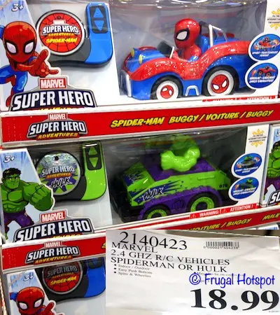 Marvel Super Hero Adventures R/C Vehicle. Spiderman or Hulk. Costco 2140423