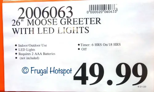 Moose Greeter with Christmas Tree 2020 | Costco Price