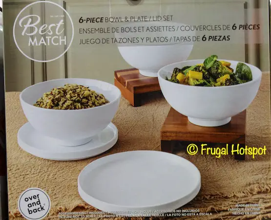 Overandback Best Match 6Pc Bowl Plate Lid Set Costco