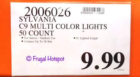 Sylvania C9 Multi Color Lights | Costco Price