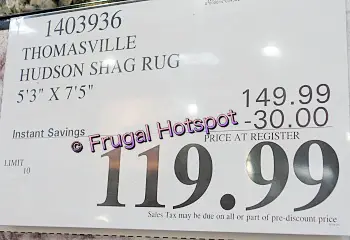 Thomasville Hudson Shag Rug 5 ft x 7 ft | Costco Sale Price