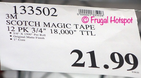 3M Scotch Magic Tape 12-pack 3/4" (18,000 total) | Costco Price