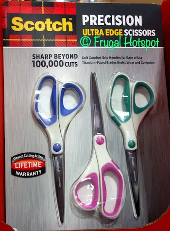 3M Scotch Precision Ultra Edge 8 Scissor 3-Pack | Costco