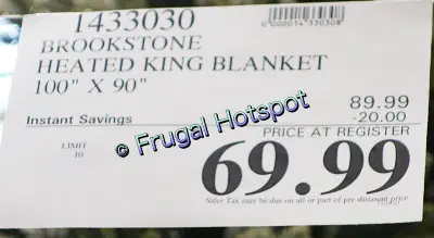 Brookstone Heated King Blanket | Costco Sale price