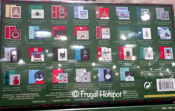 Burgoyne Hand Crafted Christmas Cards 30-count | Costco 2020