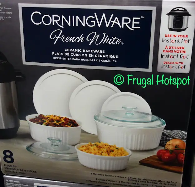 CorningWare French White Ceramic Bakeware 8-Piece Set | Costco