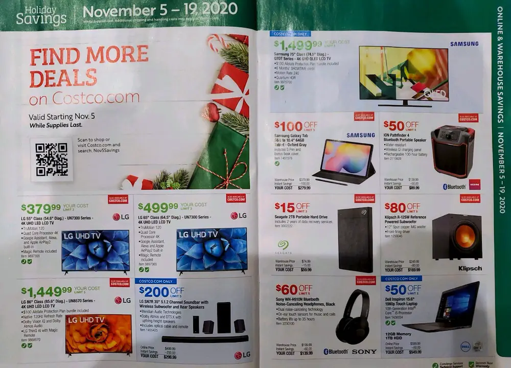 Costco Holiday Savings Coupon Book | November 2020 | Page 5