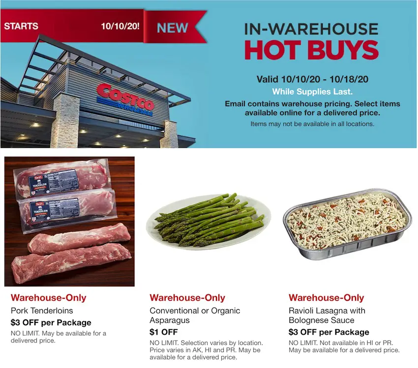 Costco Hot Buys Sale October 2020 P1