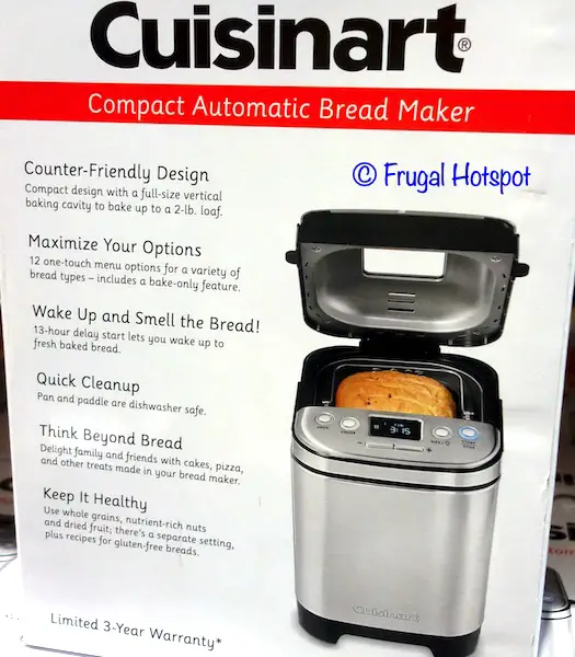 Cuisinart Compact Automatic Bread Maker Description | Costco