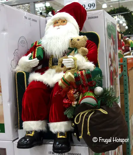 Fabric Santa in Chair | Costco Display