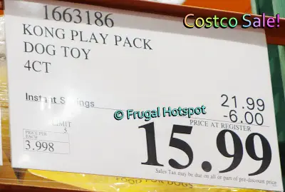 Kong Play Pack Dog Toys | Costco Sale Price