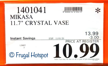 Mikasa Revel Crystal Vase | Costco Sale Price