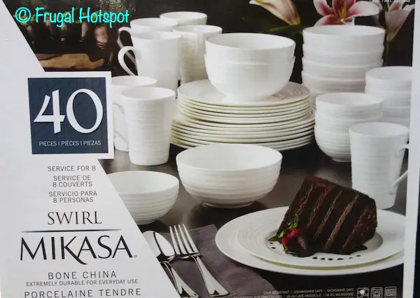 Mikasa Swirl Bone China 40-Piece Set at Costco