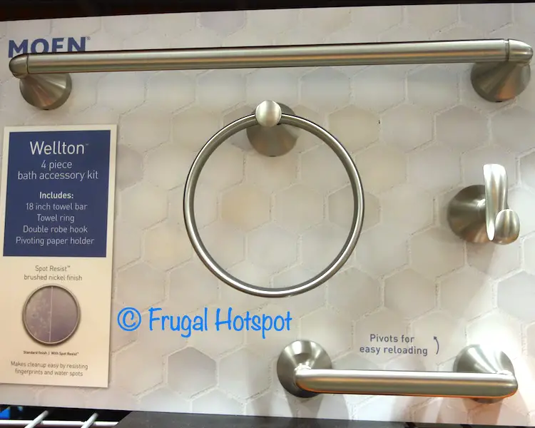 Moen Wellton 4-Piece Bath Accessory Kit | Costco Display