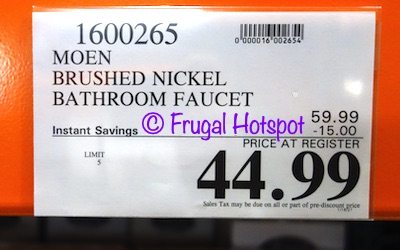 Moen Wellton Bathroom Faucet | Costco Sale Price