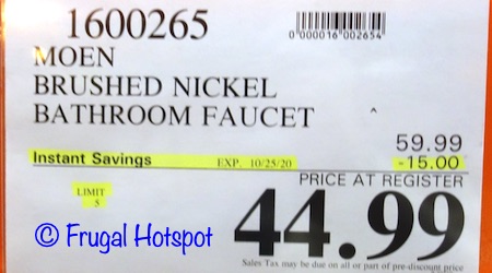 Moen Wellton Single Handle Bathroom Faucet | Costco Sale Price