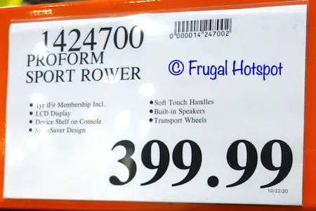 Pro-form Sport RL Smart Rower | Costco price